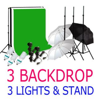 Photography Lighting Muslin Backdrop Stand Studio Kit
