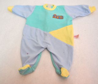 Baby Doll Clothes Blue Yellow Mint Green Knit Sleeper Romper 19 Chou 