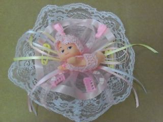 baby shower party favor corsage blue pink boy girl ylo