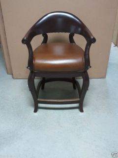   JAMESON Leather Bar Kitchen Chair Barstool COUNTER Bar Stool Wood $700