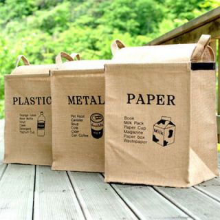   bin Jute Square Waste Recycle baskets Metal, Paper, Plastic, Laundry
