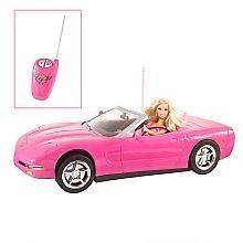 Barbie Radio Control Corvette Convertible Car & Barbie Doll Set Pink