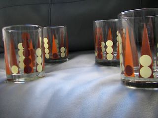 Rare Vintage (6) Six 1970s Backgammon Lowball Oleg Cassini Bar 