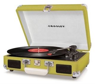 New electric retro Crosley Cruiser GREEN vinyl record player 5 colors 