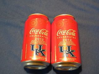   of Kentucky UK 2012 Basketball Championship Coca Cola Coke Cans
