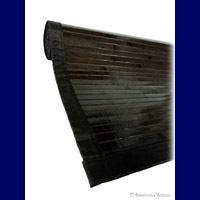 72 x 72 Chocolate Brown Slat Bamboo Rug Mat w Backing