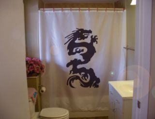Shower Curtain oriental dragon serpent fire claw China