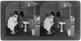 Grand Canyon Lodge The barber shop,Arizona,A​Z,c1929,man getting 