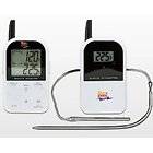 WHITE WIRELESS BBQ BARBECUE MEAT THERMOMETER TEMPERATURE FOR GRILL AND 