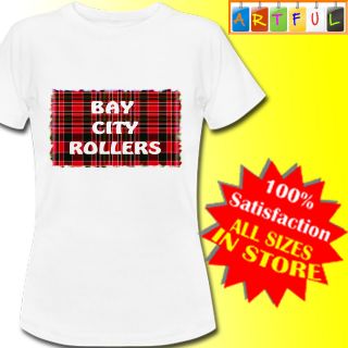 Bay city rollers absolute music Womens T Shirt New Lady fit White 