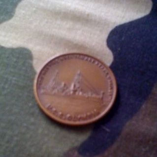   USS OLYMPIA COIN TOKEN MADE FROM PROPELLER OF ADMIRAL DEWEY MANILA BAY