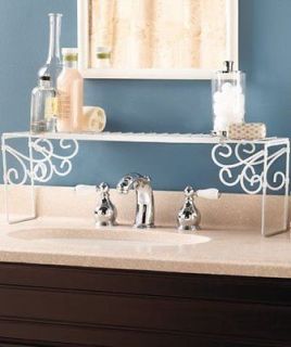 WHITE ~ Over the SINK SHELF ~ Kitchen ~ Bathroom ~ Space Saver ~ NEW