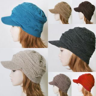 Unisex Stand out Street style Knit Visor Beanies Hat