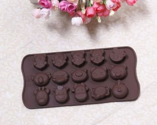   Candy Chocolate Mould Cake Pan Jelly Ice Cookie Mold Love Bear/Deer