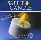 THREE Department 56 Safe T Battery Operated Candles w/Blow Out Feature 