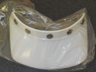 Vintage New Ultra View 5 Snap White Helmet Visor Bell