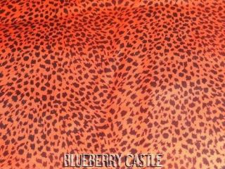 Curtain VALANCE ORANGE BLACK Leopard cheetah cat Spots