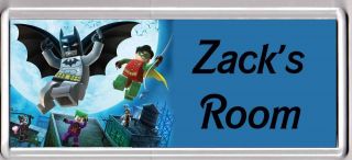 LEGO BATMAN PERSONALIZED LARGE ACRYLIC DOOR PLAQUE