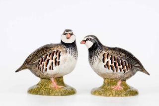 Partridge Salt & Pepper Pots Country Gift from Quail Ceramics