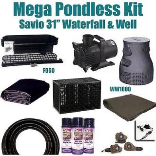   Pondless Waterfall Kit 10,000 GPH Pump, Savio 31” Waterfall PMS2