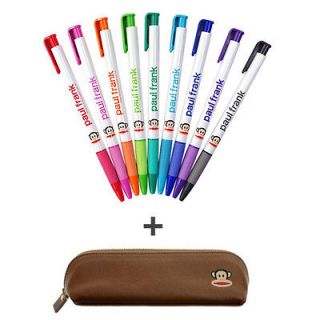 Paul Frank Julius 0.5mm 9 colors ballpoint pens & triangle pencil case 