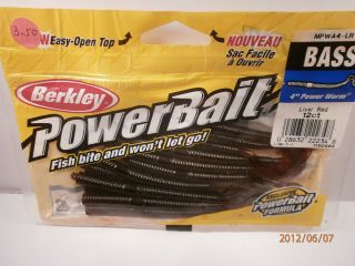 Berkley PowerBait, 4 Power Worm, Red Liver