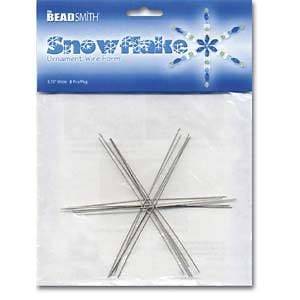 Metal Wire Snowflake Form   Fun Beading Project 3 3/4In