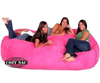Bean Bag Chair Love Seat By Cozy Sac 8 Pick a Color Micro Suede Huge 