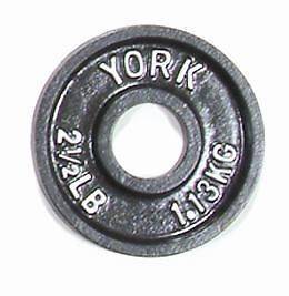 Weight Plates York Barbell New 2 1/2 lb Black Olympic