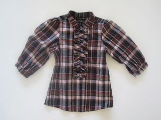Little Marc Jacobs Grigri Plaid Button Down Shirt, size 6 to 12, NWT