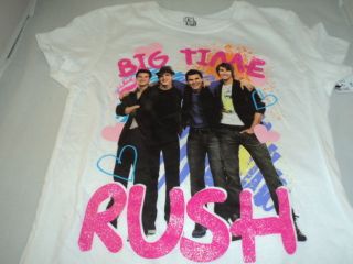 Big Time Rush glitter t shirt Licensed by Viacom girls Xsm NWT concert 
