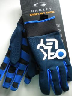 Oakley Sadplant Gloves Marine Blue Size Small, No Slip Grip NEW