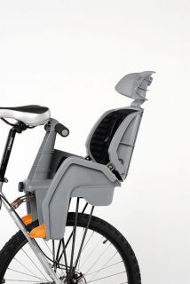 BETO BICYCLE REAR BABY SEAT DELUXE WITH RACK GREY