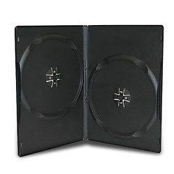 100 SLIM Black Double DVD Cases 9MM