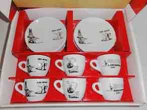 Bialetti Carosello Espresso Cups and Saucers   Set of 6 (RTATZ133)