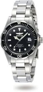 Invicta 8932 Mens Black Dial SS Band Pro Diver Watch