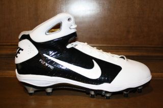   NIKE HYPERFLY TD Football Cleats White/Black Molded Flywire Cleats