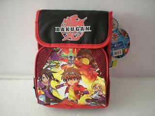Bakugan Battle Brawlers Kids Insulated Lunch Box Cooler Black Red New 