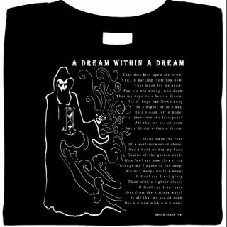 Edgar Allan Poe, Dream Within A Dream, T Shirt, graphic, poetry, Sizes 