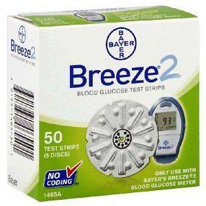 BREEZE2 BAYER BLOOD GLUCOSE STRIPS 50 COUNT 2013/07
