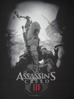   CREED III 3 Altair Tomahawk PS3 XBOX Video GAME MENS Black NEW Shirt