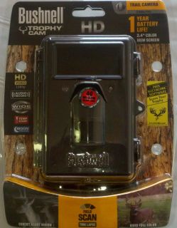 Bushnell Trophy Cam 8MP Black LED HD Video Color Viewer Camera 119467 