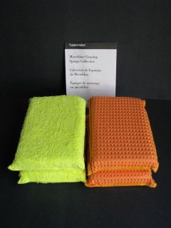 Tupperware Microfiber Sponges Cleaning Collection Set of 4 Yellow 