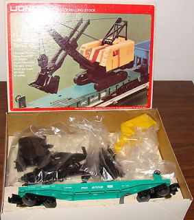 9158 NEW Lionel Train PC Flat Car with Steam Shovel Kit Boxed 