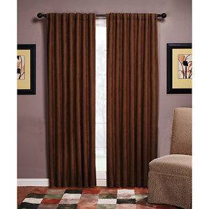 Austin Microsuede Blackout Curtain Mocha, Two PanelsBlackout Thermal 