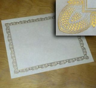 Gold Foil Certificates Blank foil embossed Certificates 8.5 x 11 (3)