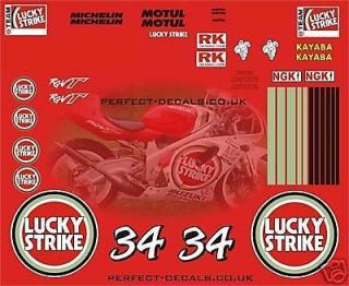 Mini Moto Lucky Strike Race set decals stickers