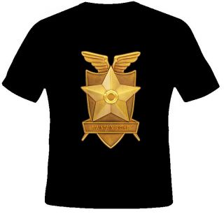Main Force Patrol Mad Max Badge Maintain BLACK t shirt