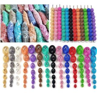   30pcs Large Mesh Bling Rondelle Ball Beads Spacer Pick Color &Size