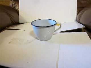 Old Blue and white tin Cup Made in Hungary